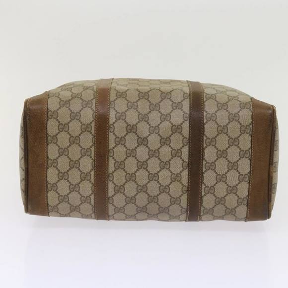 GUCCI GG Canvas Boston Bag PVC Beige Auth 65579 - Picture 5 of 16